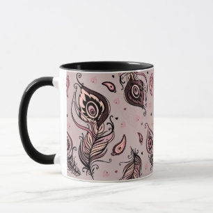 Tasse Motif de plume de paon