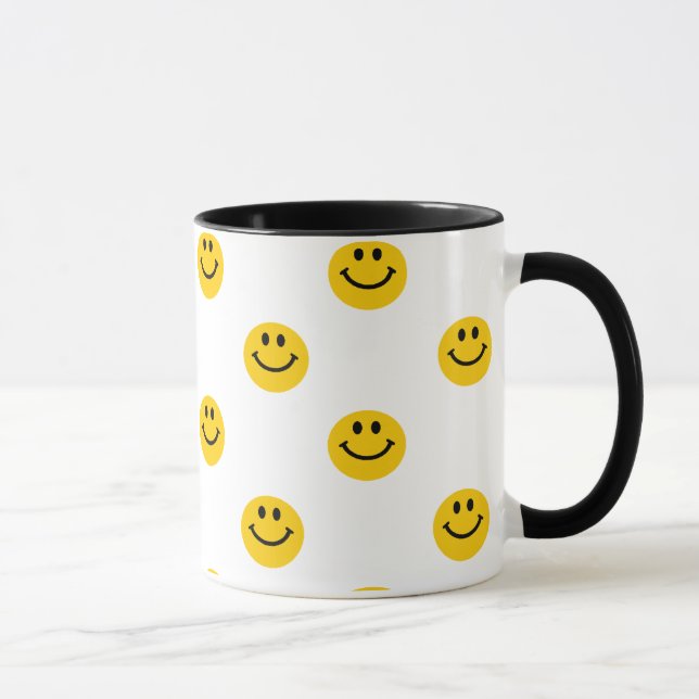 Tasse Motif de point jaune de polka (Droite)