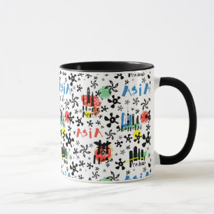 Tasse Motif de symboles de l'Asie