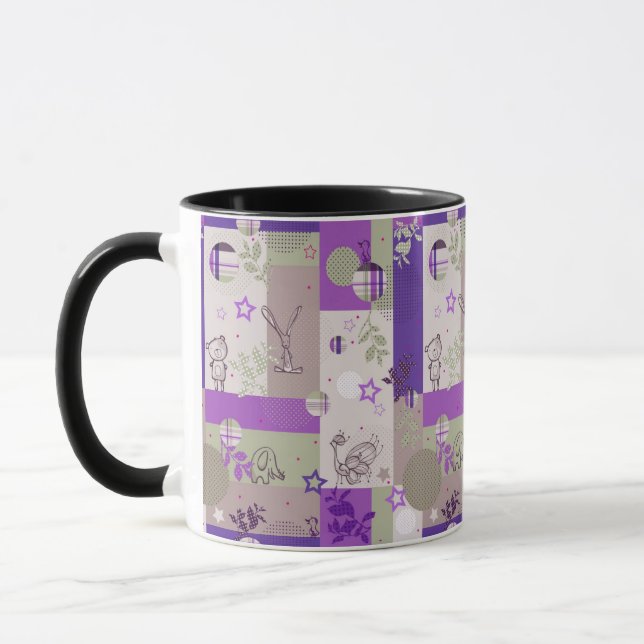 Tasse Motif d'édredon de bébé (Gauche)