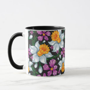 Tasse Motif d'élégance avec les fleurs 2 de narcisse