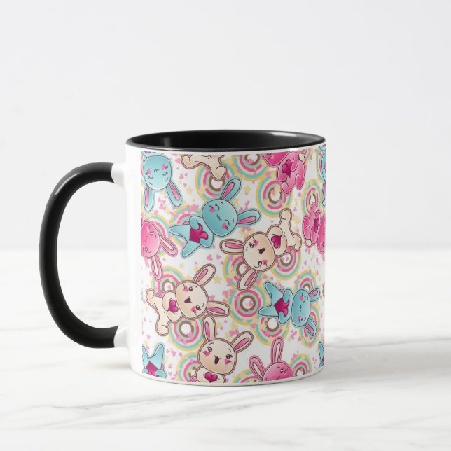 Tasse Motif d'enfant de Kawaii avec des griffonnages (Gauche)