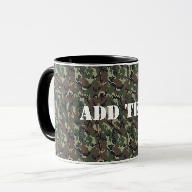 Tasse Motif du camouflage vert militaire (Devant gauche)