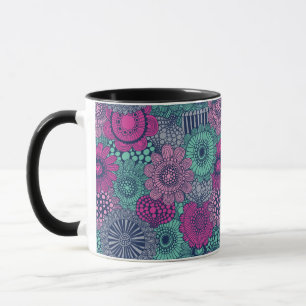 Tasse motif élégant et lumineux de magnifiques fleurs