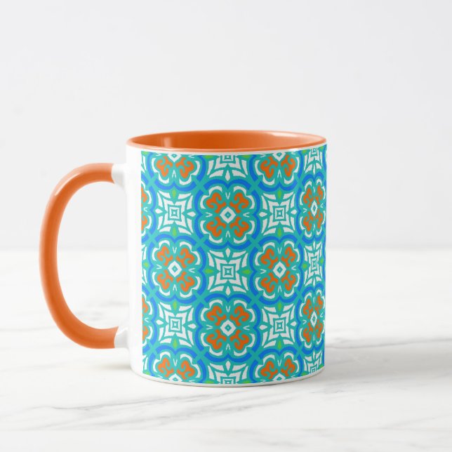 Tasse Motif ethnique Turquoise (Gauche)