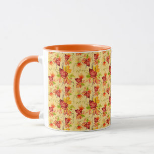 Tasse motif feuilles d'érable d'automne