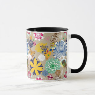 Tasse Motif floral dans le rétro style 3