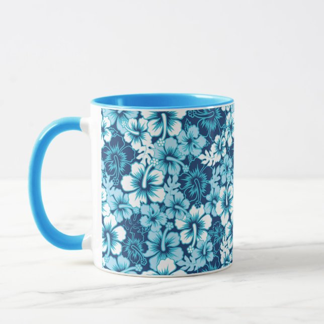 Tasse Motif floral de ketmie de surf (Gauche)