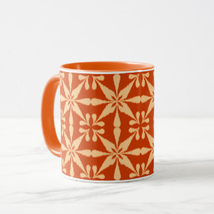Tasse Motif Ikat Star - Mandarin Orange