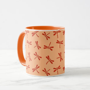 Tasse Motif japonais de libellules, Mandarin Orange