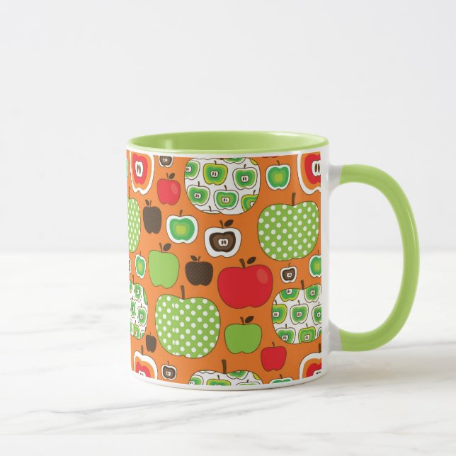 Tasse Motif mignon d'illustration de pomme (Droite)
