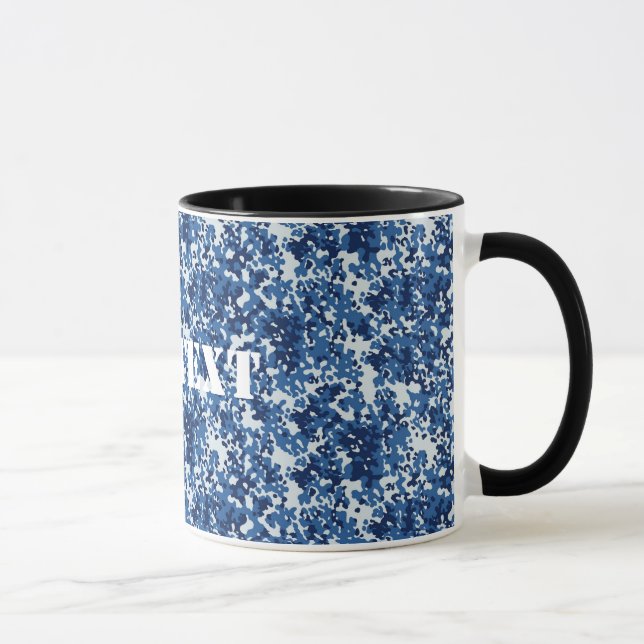 Tasse Motif militaire bleu numérique (Droite)