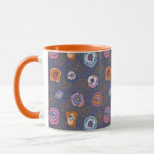 Tasse Motif rose de champ de résumé