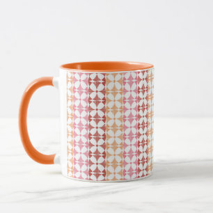 Tasse Motif rouge géométrique de rayures d'ikat