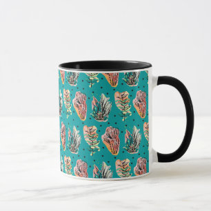 Tasse Motif Succulent de Cactus Graphiques Abstraits