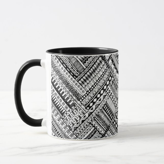 Tasse Motif tribal inspiré d'art (Gauche)