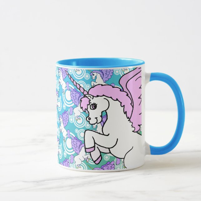 Tasse Motif Unicorne violet et rose (Droite)