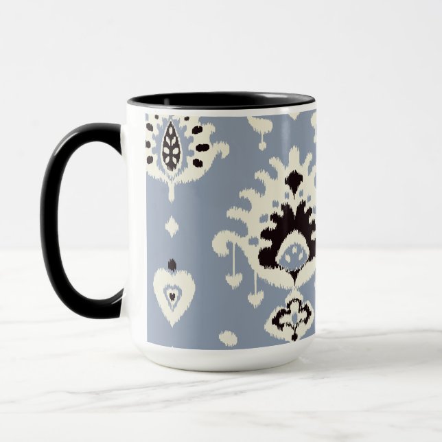 Tasse Motifs beiges gris mignons de tribal d'ikat (Gauche)