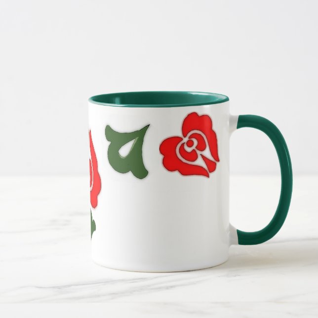 Tasse Motifs floraux hongrois - tulipes rouges (Droite)