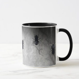 Tasse Mouches à viande sur le mur (gris d'ardoise)