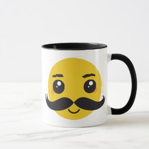 Tasse Moustache Mignonne Souriante