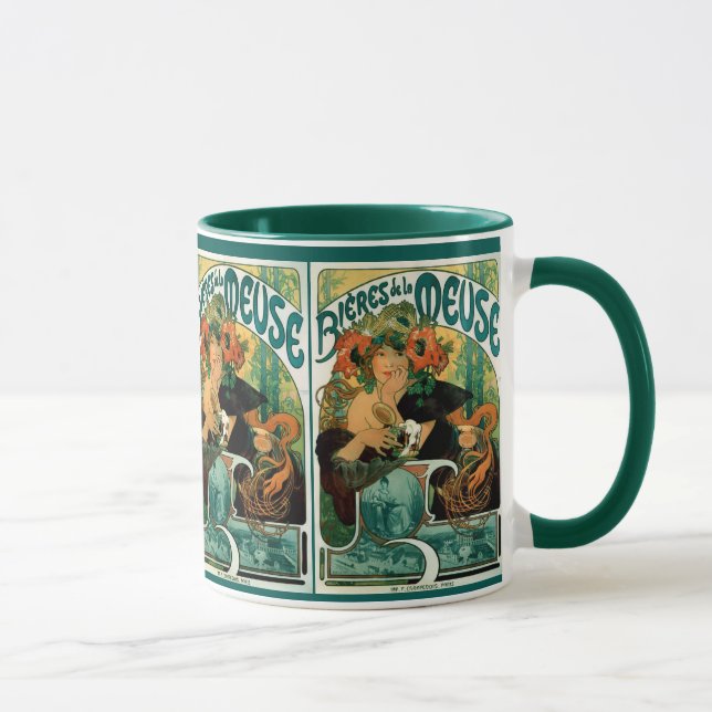 Tasse Mucha Art Nouveau : Bieres de la Meuse (Droite)