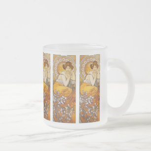 Tasse: Mucha - Jugendstil - Topaz Mattglastasse