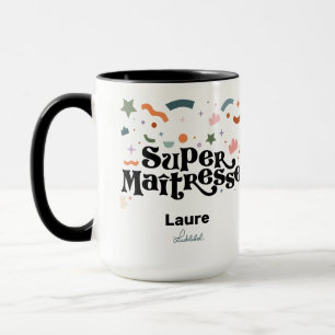 Tasse - Mug à café à deux tons Super Maîtresse