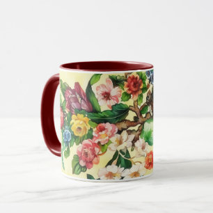 Tasse Mug Art Floral Fleurs Vintage