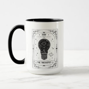 Tasse Mug Carte Tarot du Thérapeute Noir Cadeau po