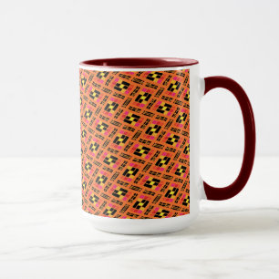 Tasse MUG Jimette Design rose orange blanc