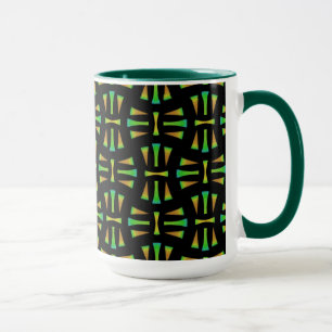 Tasse MUG Jimette Design vert orange et noir
