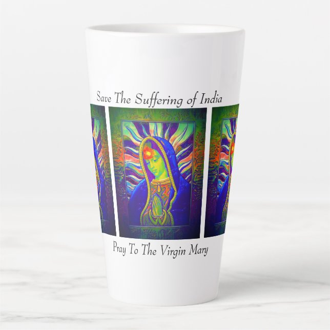 Tasse Mug Sauver La Souffrance de l'Inde Latte (Devant)