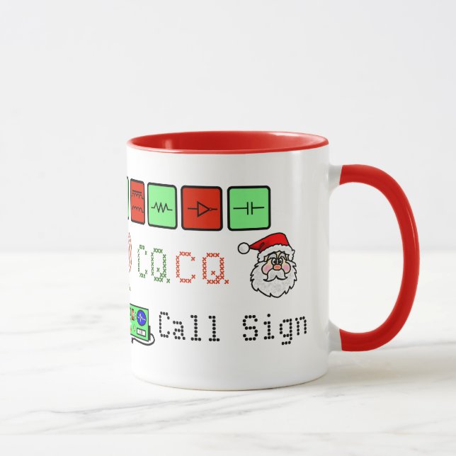 Tasse Multi-Graphique de Noël de radio-amateur (Droite)