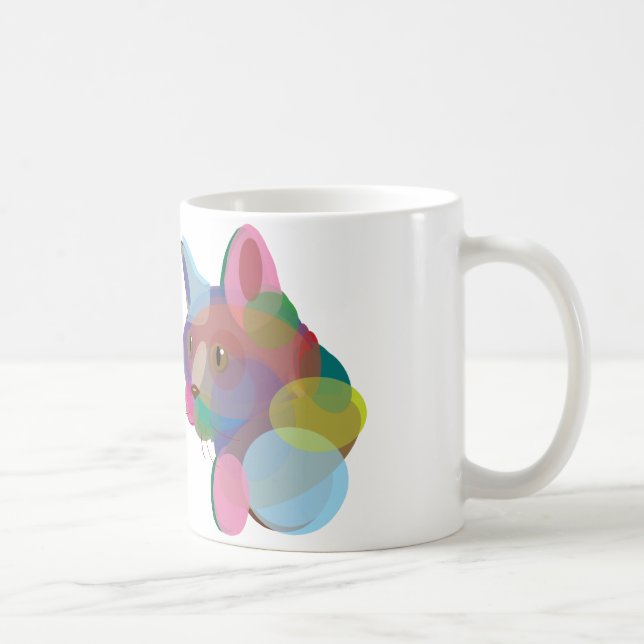 Tasse multicolore de chat (Droite)