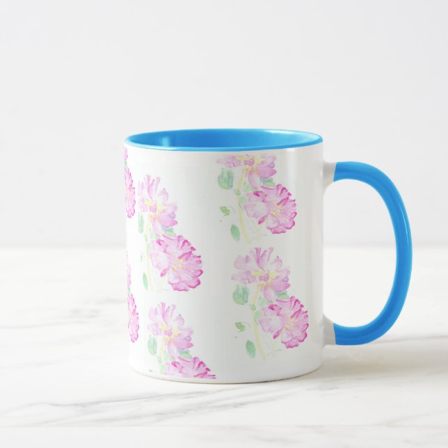 Tasse Musique à doigt rose Roses (Droite)