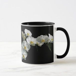 Tasse Musique à orchidées blanches