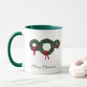 Tasse Musique de couronne de Noël