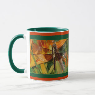 Tasse Musique de libellule jaune