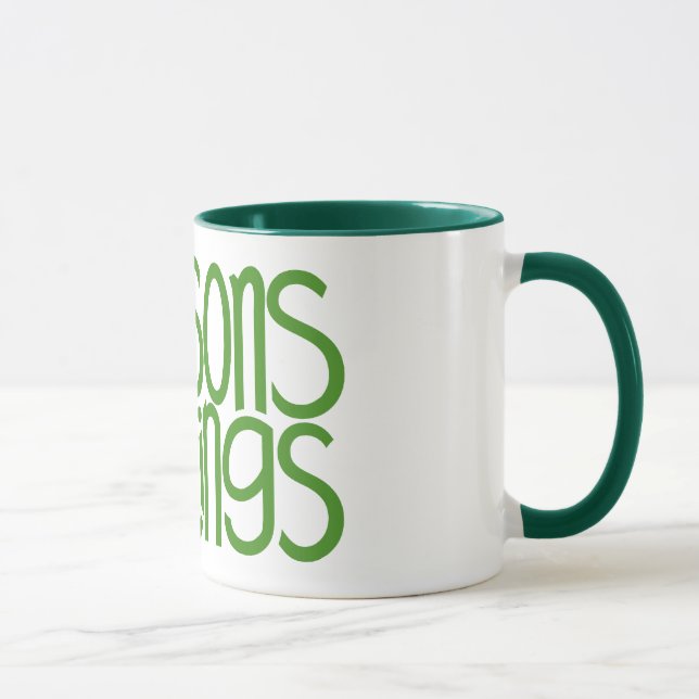 Tasse Musique verte Joyeuses Fêtes (Droite)