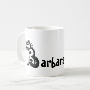 Tasse - Name mit Anfangsbuchstabe Katze Buchstabe 