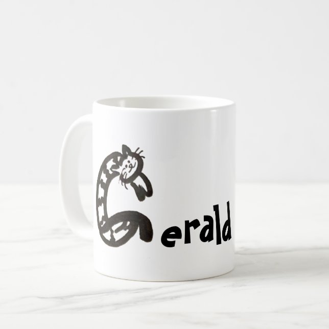 Tasse - Name mit dem Anfangsbuchstaben G (Vorderseite Links)