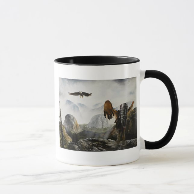 Tasse Native American Painting~ Bienvenue Ami (Droite)