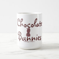 Tasse naturelle vintage de lapins de chocolat