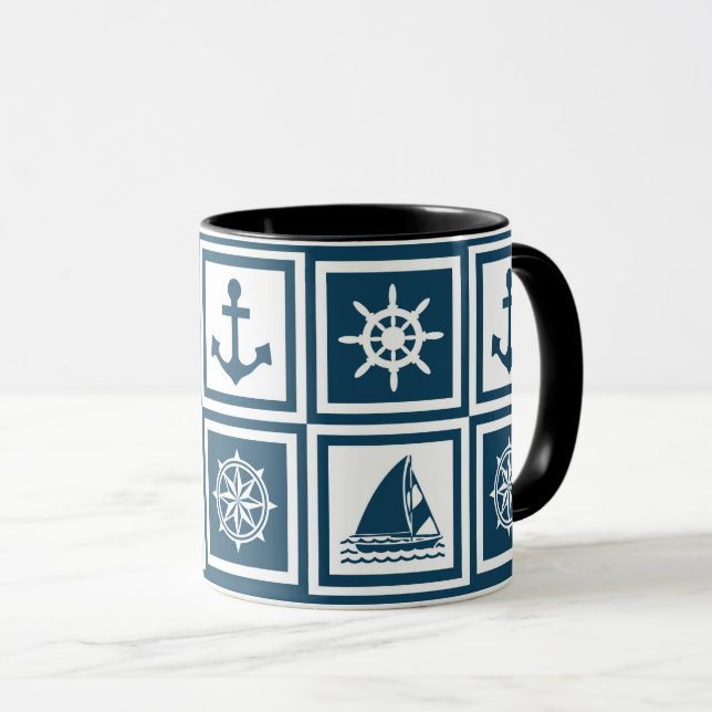 Tasse Nautical themed design (Devant droit)
