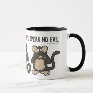 Tasse N'entendez aucun singe de mal - nouveau