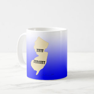 Tasse - New Jersey Staatskarte mit Stadt