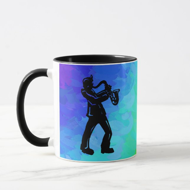 Tasse New York Boogie Nuits Saxophone Rainbow (Gauche)