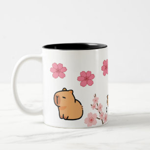 Tasse niedlich Capybara und Cherry Blossom anmut