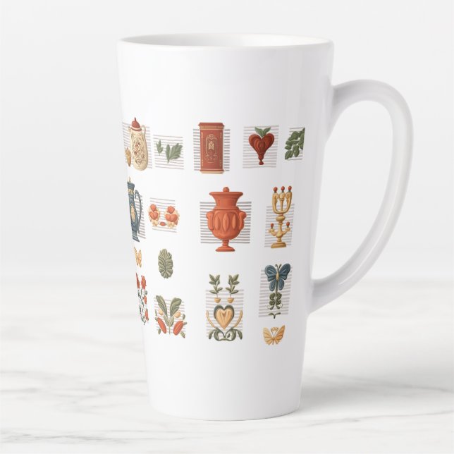 Tasse niedlich Collage Illustration (Rechts)